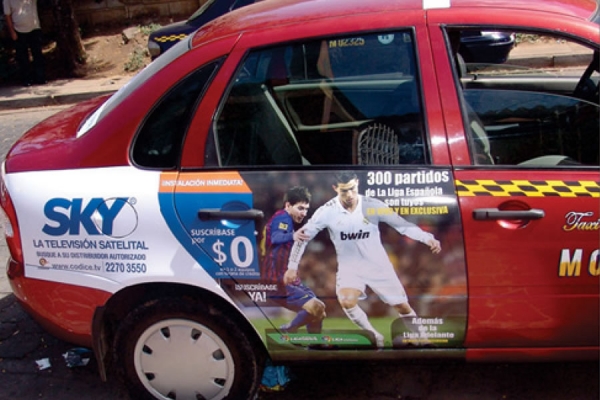 Publicidad en Taxis